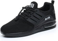 Men's Lightweight Non-Slip Running and Walking Shoes - Versatile All-Black Athletic Sneakers for Sports and Casual Wear, Size 9.5
